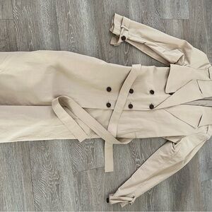 Elegant Cream Trench Coat